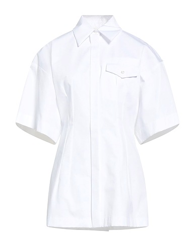 SPORTMAX Solid colour shirts & blouses White 100% Cotton