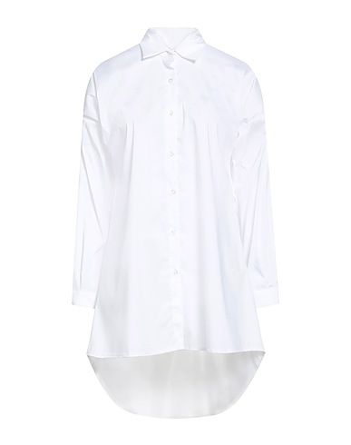 HAVEONE Solid colour shirts & blouses White 63% Cotton, 33% Polyamide, 4% Elastane