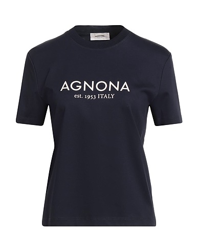 AGNONA T-shirt Midnight blue 100% Paper, Elastane