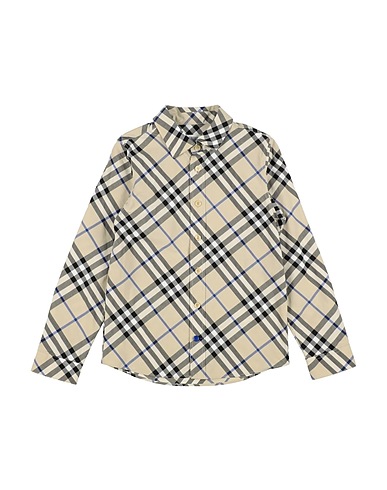 BURBERRY Patterned shirts & blouses Light grey 100% Cotton