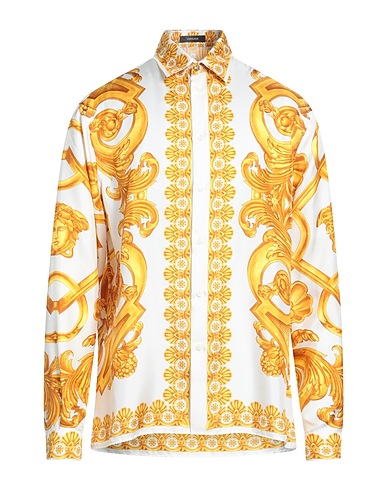 VERSACE Patterned shirt White 100% Silk