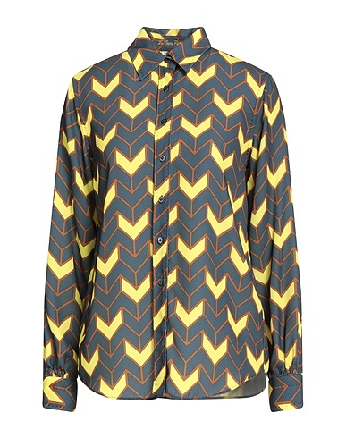 LE SARTE PETTEGOLE Camicie  e bluse fantasia Giallo 100% Poliestere