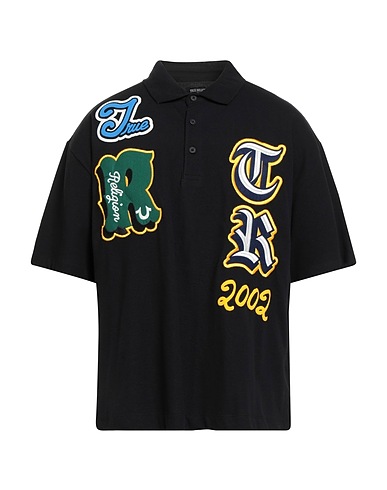 TRUE RELIGION Polo shirt Black 100% Cotton