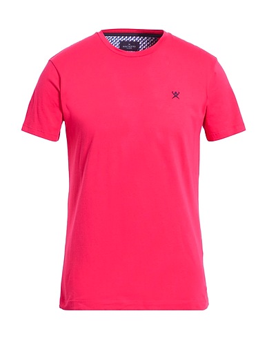 HACKETT Basic T-Shirt Magenta 100% Baumwolle