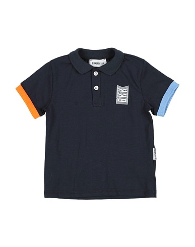 BIKKEMBERGS Polo shirt Midnight blue 95% Cotton, 5% Elastane