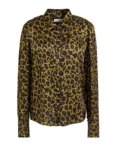 ROBERT FRIEDMAN 패턴 셔츠 & 블라우스 밀리터리 그린 75% 비스코스, 25% 실크