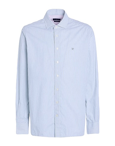 HACKETT Camicia a righe Verde salvia 100% Cotone