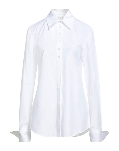 SPORTMAX Solid colour shirts & blouses White 100% Cotton
