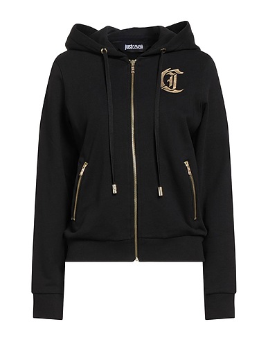 JUST CAVALLI Hooded track jacket 100% Cotton, Elastane