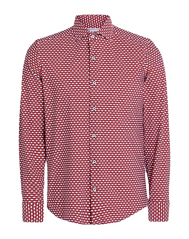 GHIRARDELLI Patterned shirt NEXT Brick 70% Polyamide, 30% Elastane