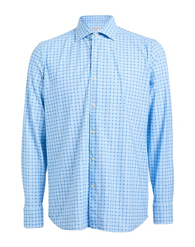 GHIRARDELLI Patterned shirt NEXT Sky blue 70% Polyamide, 30% Elastane