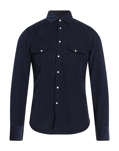 GMF 965 Solid color shirt Midnight blue 100% Cotton