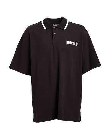 JUST CAVALLI Polo shirt Black 100% Cotton