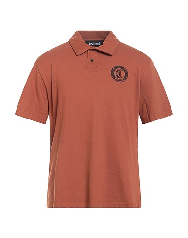 JUST CAVALLI Polo shirt Brown 100% Cotton