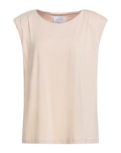 VICARIO CINQUE Top Beige 94% Viscosa, 6% Elastan