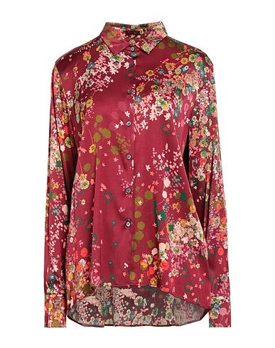 ROBERT FRIEDMAN Floral shirts & blouses BORDEAUX 94% Viscose, 6% Elastane