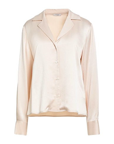 PESERICO Solid color shirts & blouses White 95% Rayon, 5% Wool