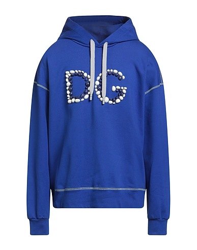 DOLCE&GABBANA Hooded track jacket  Blue 100% Cotton