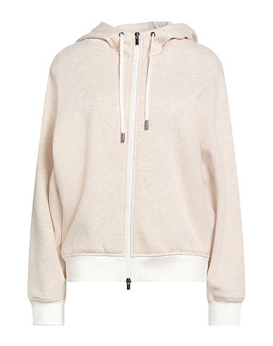 PESERICO Hooded track jacket  EASY Beige 99% Cotton, 1% Elastane