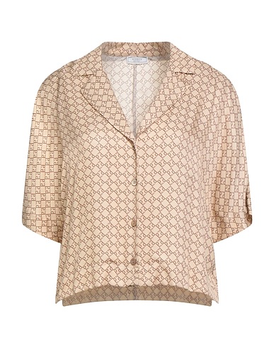PESERICO Patterned shirts & blouses Beige 100% Viscose