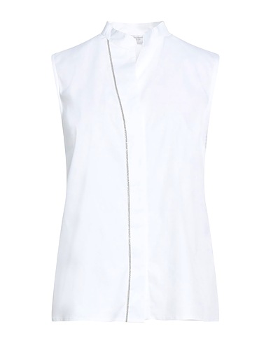 PESERICO Shirts White 82% Cotton, 13% Polyamide, 5% Elastane