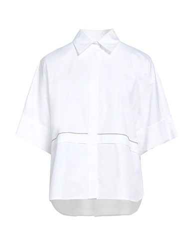 PESERICO Shirts White 97% Cotton, 3% Elastane