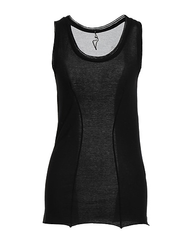 MASNADA Tank top Black 100% Cotton