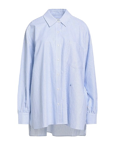 MAISON SCOTCH Gestreiftes Hemd Himmelblau 100% Baumwolle