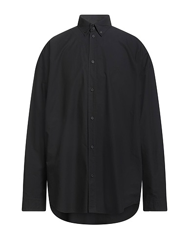 BALENCIAGA Однотонная рубашка Чёрный 100% Хлопок
