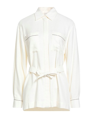PESERICO Shirts Ivory 70% Viscose, 30% Wool