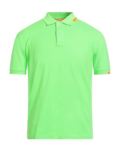 SUNS BOARDS Polo shirt Lime green 95% Cotton, 5% Elastane