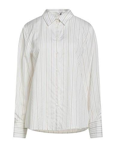 PESERICO Striped shirt Ivory 72% Viscose, 18% Virgin Wool, 10% Silk