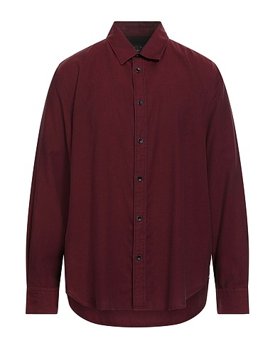 RAG & BONE Striped shirt Burgundy 55% Cotton, 45% Lyocell