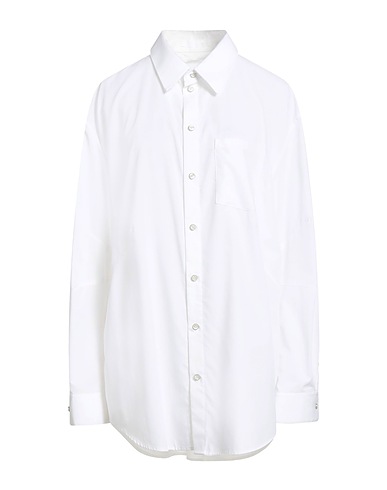 HELMUT LANG Solid color shirts & blouses White 100% Cotton