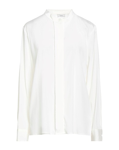 PESERICO Shirts White 94% Silk, 6% Elastane