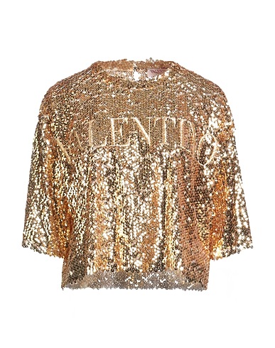 VALENTINO GARAVANI Top Gold 100% Polyamide, Polyester, Cotton, Metallic fiber