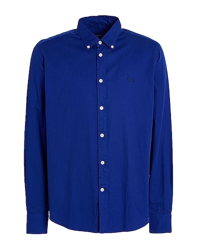 HARMONT & BLAINE Solid color shirt Blue 100% Cotton