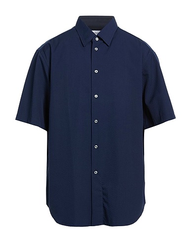 BRIONI Solid color shirt Navy 100% Cotton