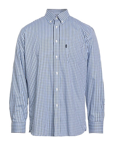 BARBOUR Checked shirt Light blue 100% Cotton