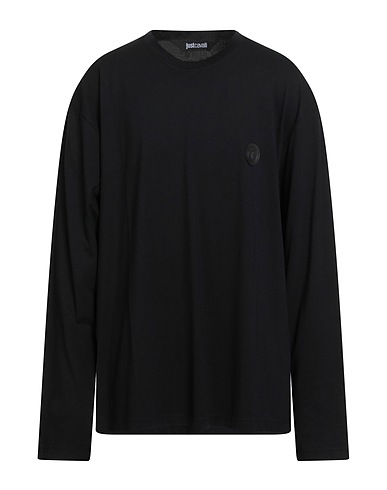 JUST CAVALLI Basic T-Shirt Schwarz 100% Baumwolle