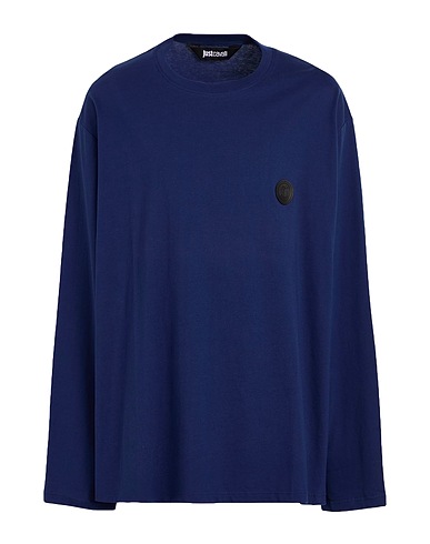 JUST CAVALLI Camiseta básica Azul marino 100% Algodón