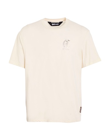 JUST CAVALLI Basic T-shirt Ivory 100% Cotton