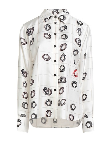 FERRAGAMO Patterned shirts & blouses Off white 100% Silk