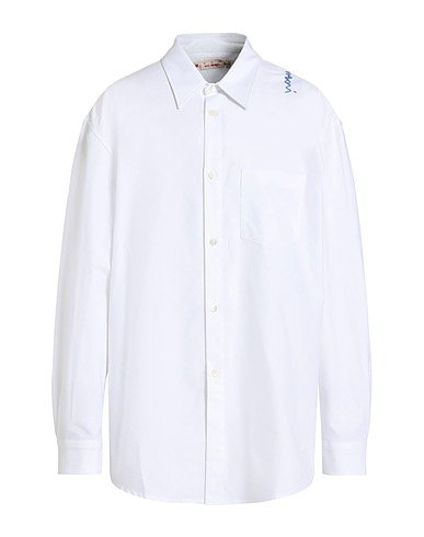 MARNI Solid colour shirt White 100% Cotton