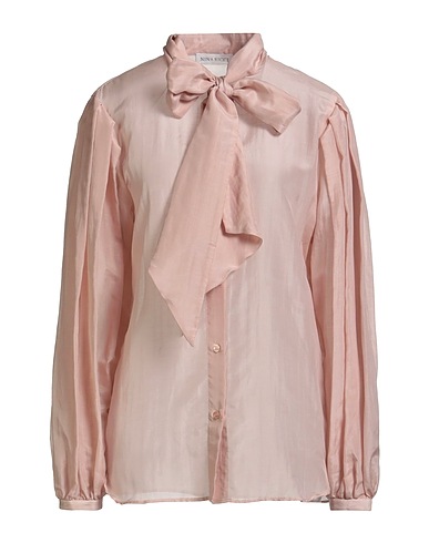 NINA RICCI 無地シャツ＆ブラウス ライトピンク シルク 55% / コットン 45%