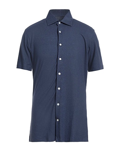 HACKETT Linen shirt Navy 50% Linen, 50% Cotton