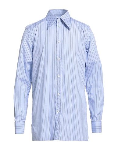 MAISON MARGIELA Striped shirt Sky blue 100% Cotton