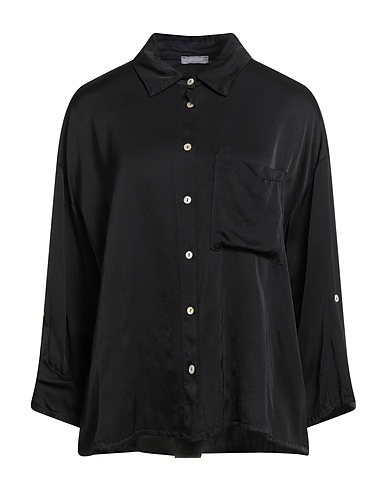 MOTEL Solid colour shirts & blouses Black 100% Viscose