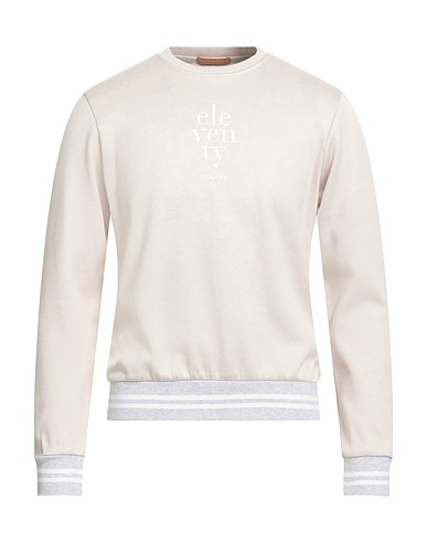 ELEVENTY Sweatshirt PLATINUM Beige 98% Cotton, 2% Polyamide