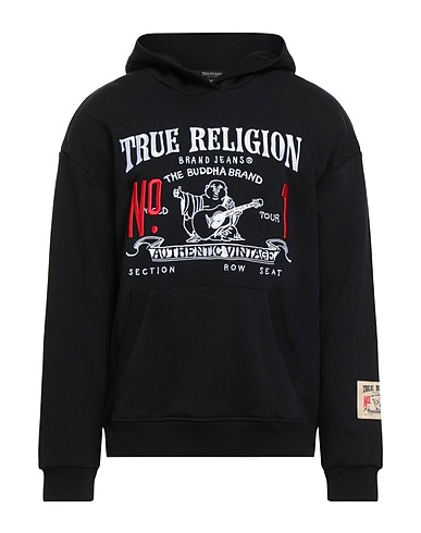 TRUE RELIGION Hooded sweatshirt Black 80% Cotton, 20% Polyester